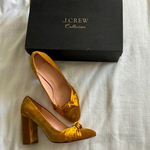 Jcrew velvet satin heel NEVER WORN